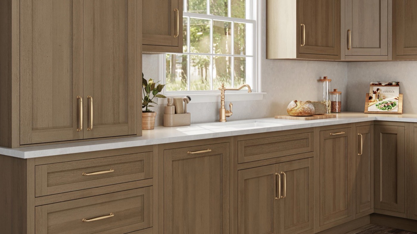 Atlas Homewares Lanehurst Collection, wood kitchen, available at Shoreline Cabinet Company in Wilmington, NC
