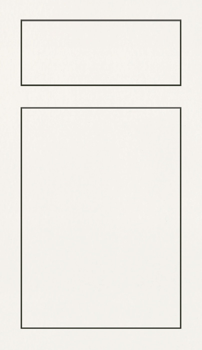 Dura Supreme Cabinetry Chroma Inset door, Dove paint, available at Shoreline Cabinet Company in Wilmington, NC