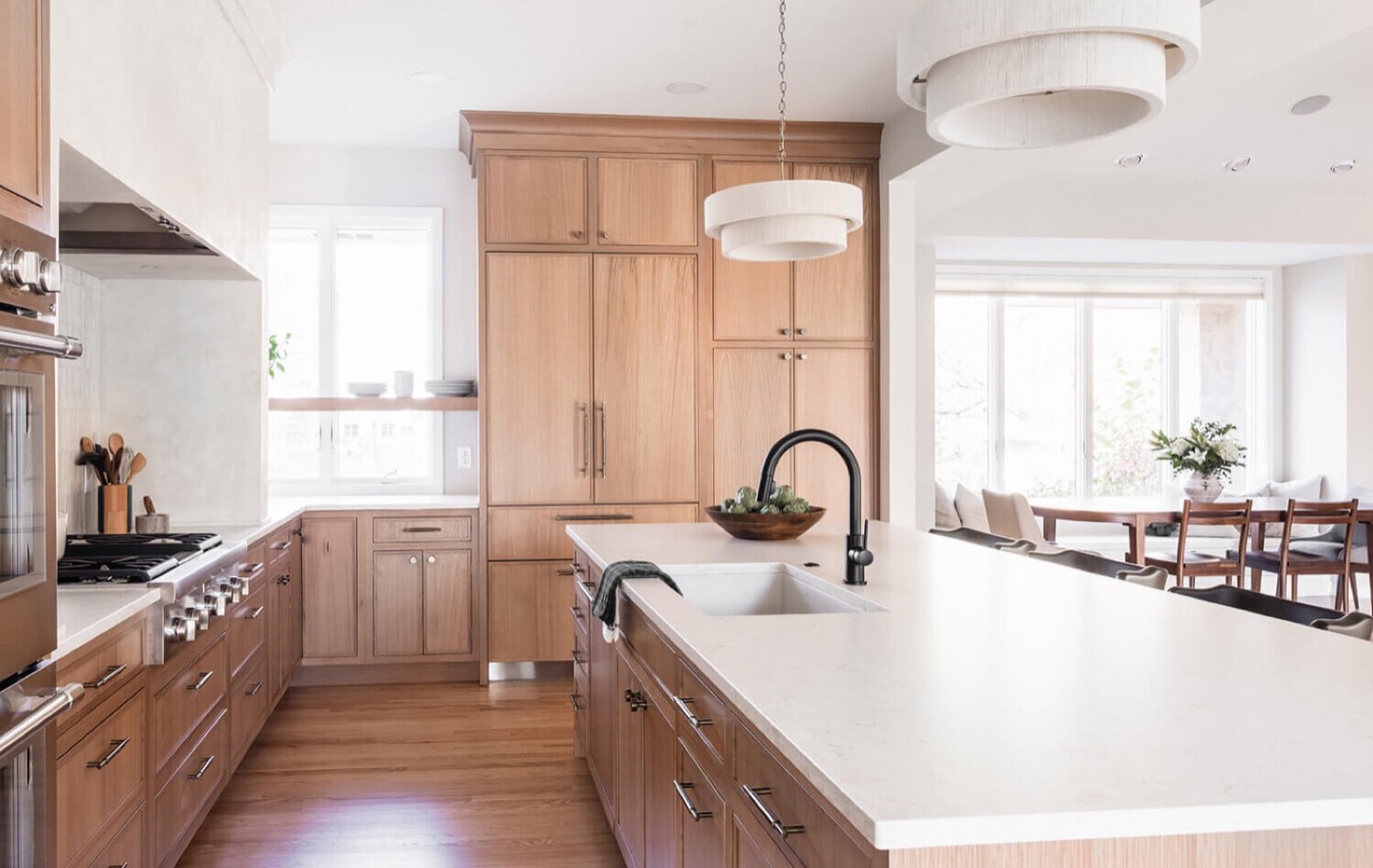 Dura Supreme Cabinetry Quarter-sawn white oak cabinetry, available at Shoreline Cabinet Company in Wilmington, NC