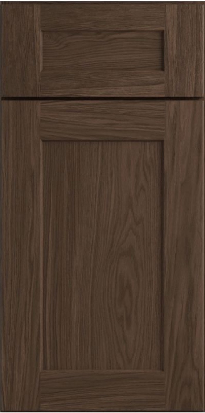 JSI Cabinetry Essex door, Haven stain, available at Shoreline Cabinet Company in Wilmington, NC