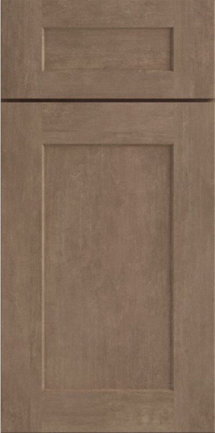 JSI Cabinetry Essex door, Truffle stain, available at Shoreline Cabinet Company in Wilmington, NC