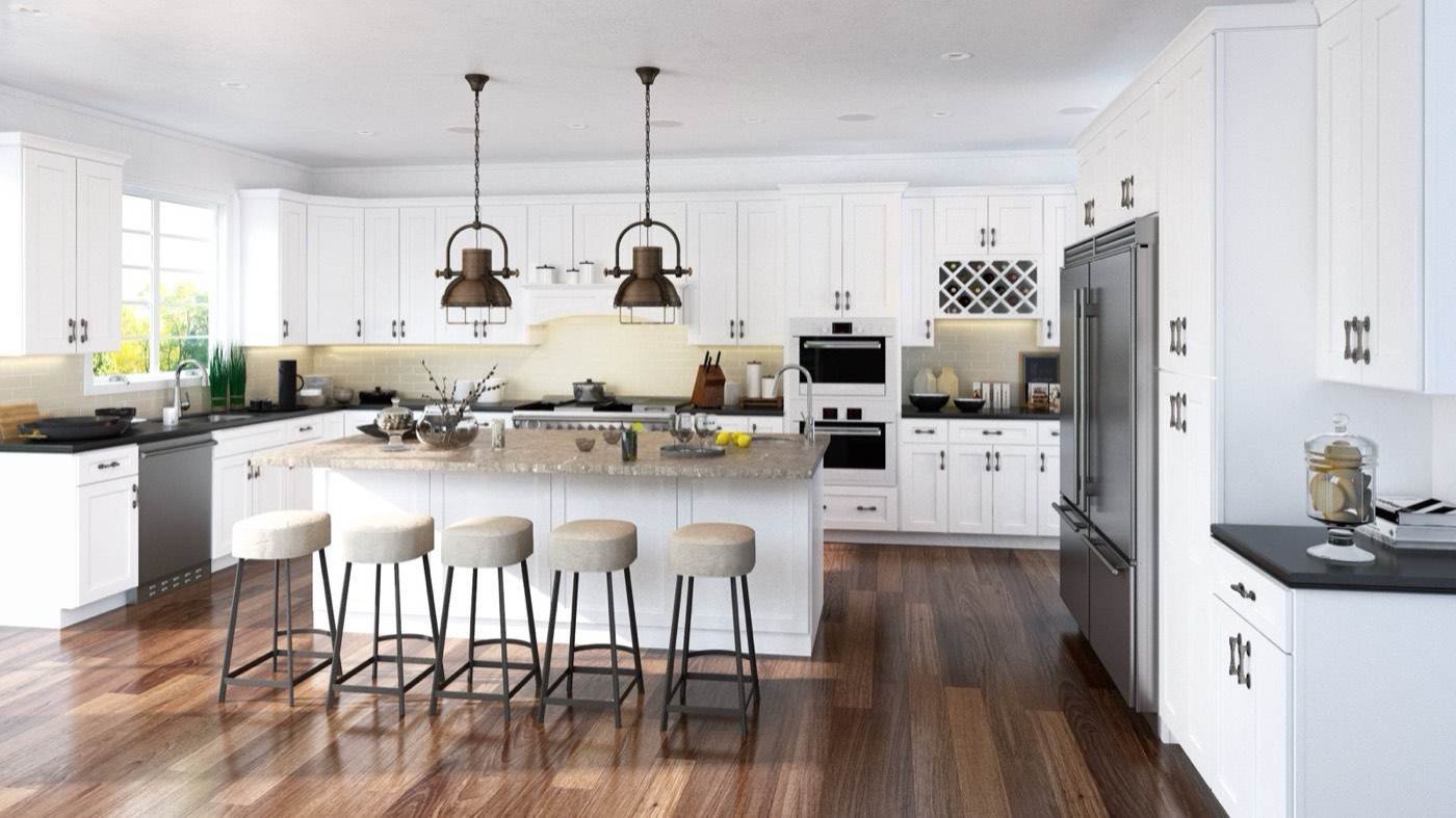 JSI Cabinetry Essex kitchen, available at Shoreline Cabinet Company in Wilmington, NC
