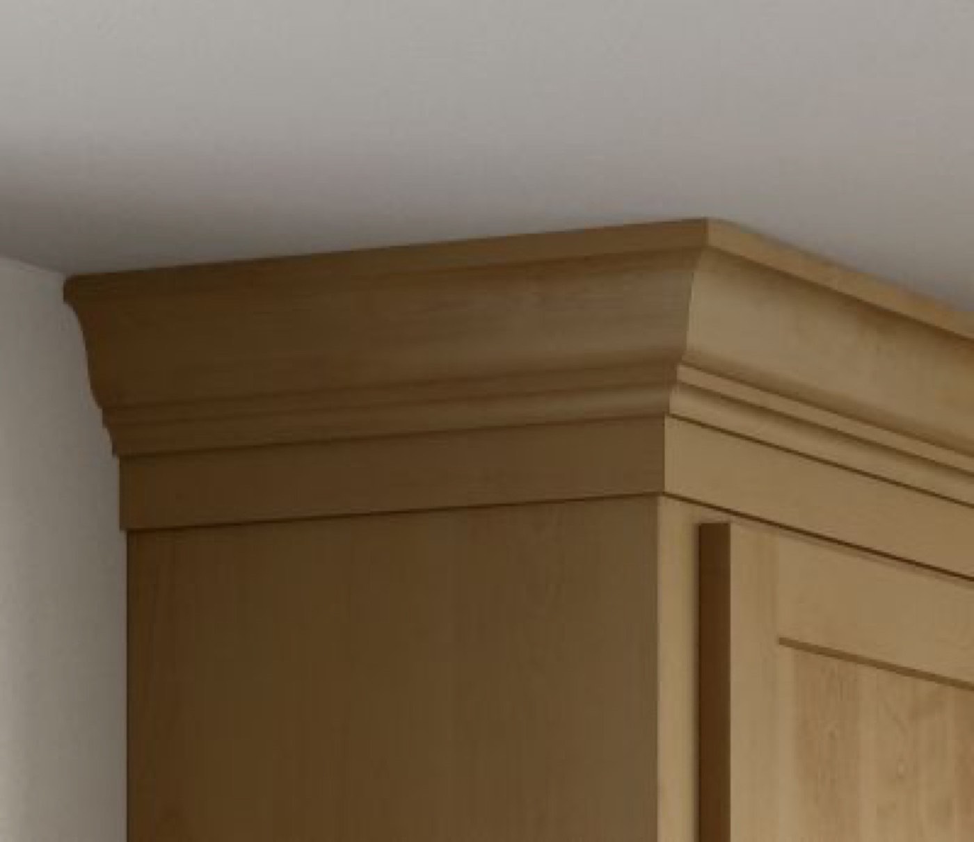 Mantra Cabinets Crown moulding (MTCROWN8) in Hammock, available at Shoreline Cabinet Company in Wilmington, NC