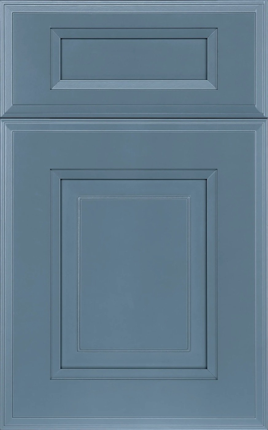 Medallion Cabinetry Calistoga Raised Panel door, Hydrangea on Maple, available at Shoreline Cabinet Company in Wilmington, NC