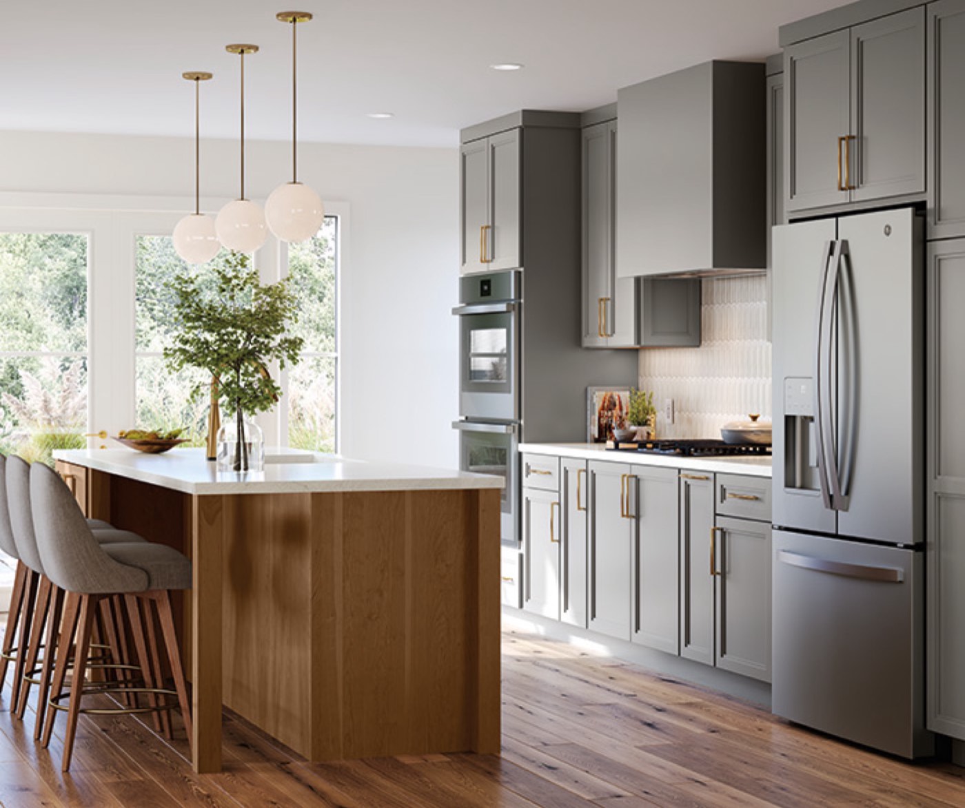 Mid Continent Cabinetry Corbin kitchen, another view, available at Shoreline Cabinet Company in Wilmington, NC