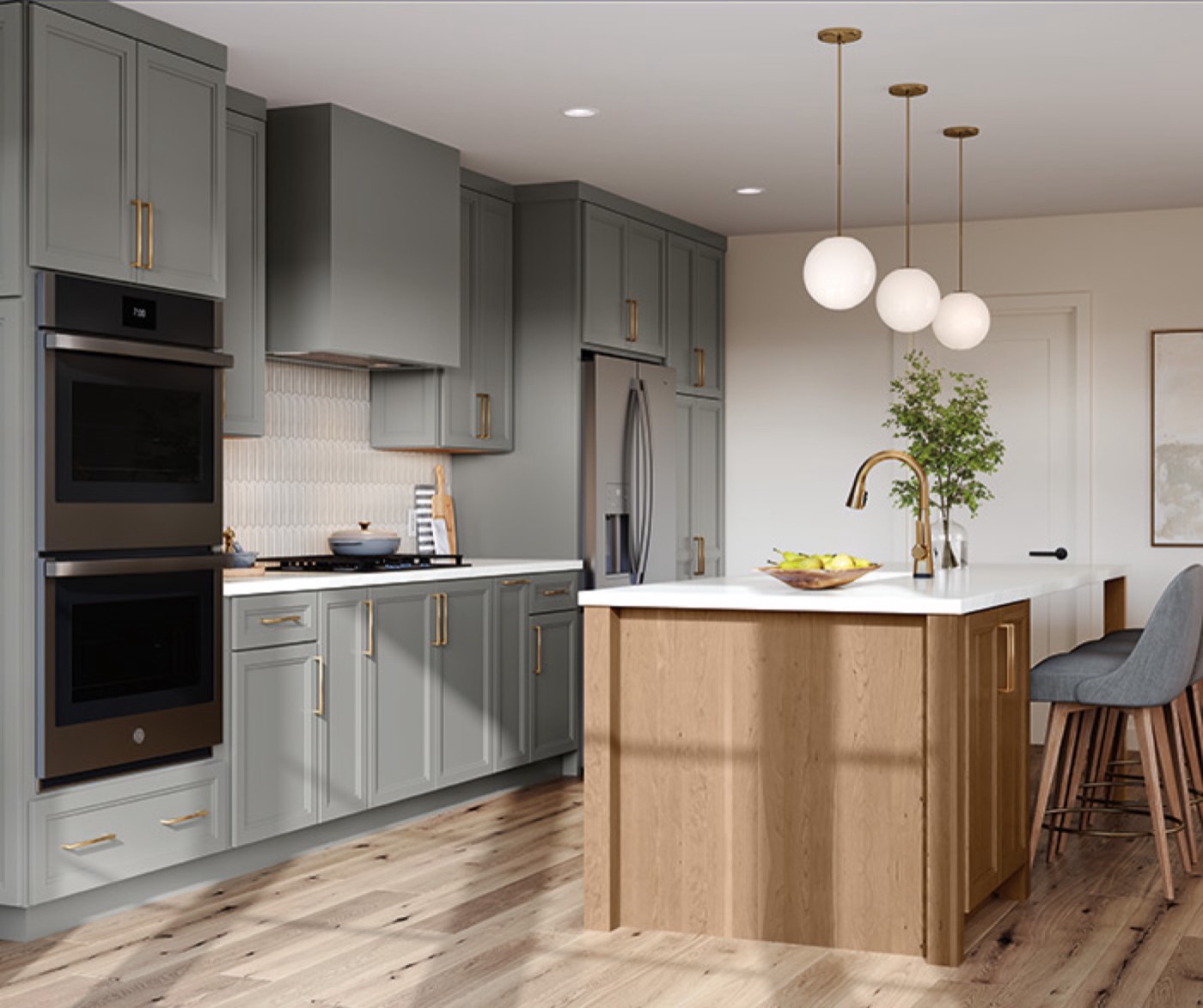 Mid Continent Cabinetry Modern high-efficiency kitchen (Corbin), available at Shoreline Cabinet Company in Wilmington, NC