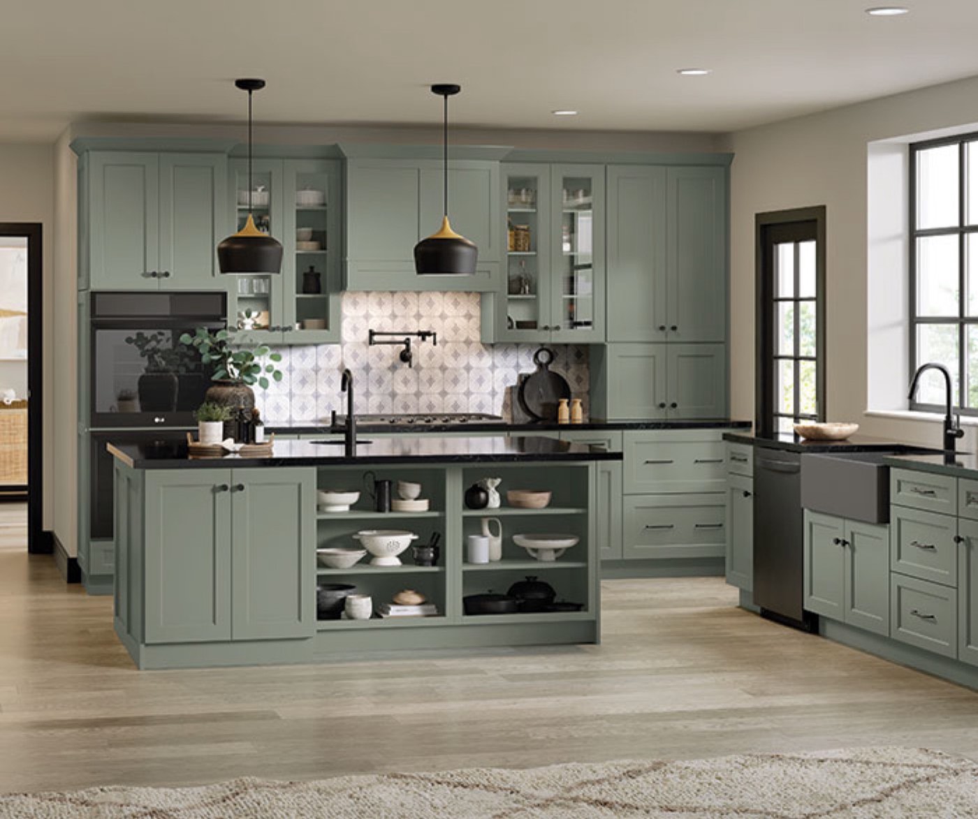 Mid Continent Cabinetry Transitional kitchen in Retreat (Perry), available at Shoreline Cabinet Company in Wilmington, NC